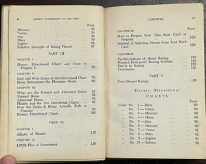 HORARY NUMEROLOGY OF THE TURF - 1961 ASTROLOGY, NUMEROLOGY, BETTING, GAMBLING