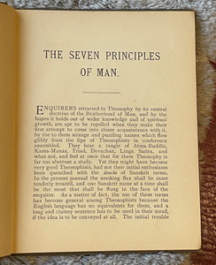 SEVEN PRINCIPLES OF MAN - Besant, 1910 - THEOSOPHY COSMIC ASPECTS OF THE SOUL