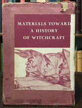 MATERIALS TOWARD A HISTORY OF WITCHCRAFT - 1st Ed, 1957 - 3 VOLS WITCHES SORCERY