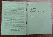 THE CO=MASON Journal - 1st, July 1918 - MEN WOMEN FREEMASONRY MASONIC MYSTERIES