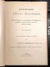 1897 LOUIS KUHNE'S FACIAL DIAGNOSIS - Reinhold - Phrenology Water Cure Quack RX