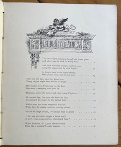 EVE OF ST. AGNES - Keats, 1st 1885 - ILLUSTRATED by JOHN GARRETT - FINE BINDING