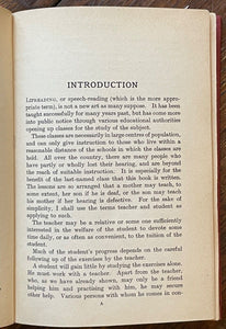 MANUAL OF LIPREADING - Stormonth, 1st 1919 - COMMUNICATION FOR DEAF, LIP READING