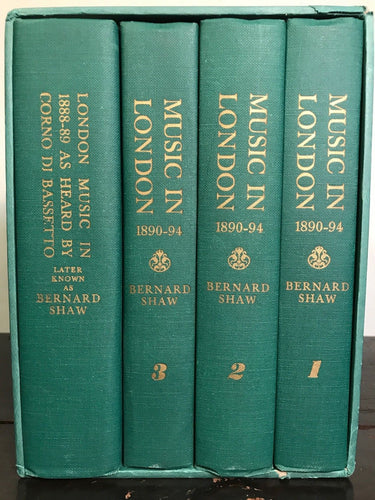 BERNARD SHAW'S MUSIC IN LONDON; B. Shaw 1973 — 4 Volume Box Set, London Music