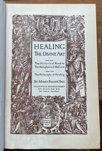 HEALING: THE DIVINE ART - Manly P. Hall, 1950 - METAPHYSICAL MEDICINE - SIGNED