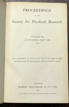 1906 SOCIETY FOR PSYCHICAL RESEARCH - OCCULT SPIRITS PSYCHIC PROPHECY TELEPATHY