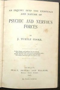 PSYCHIC AND NERVOUS FORCES - 1905 MEDIUMS MAGNETISM MIND READING TELEKINESIS