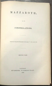 1862 MAZZAROTH & MIZRAIM - Rolleston, 1st ASTROLOGY CONSTELLATIONS ZODIAC OCCULT