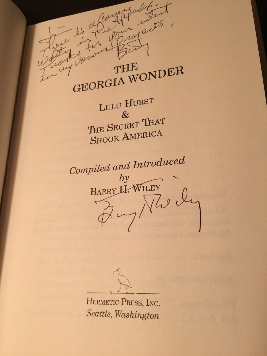 THE GEORGIA WONDER Barry Wiley 1st/1st 2004 – SIGNED HC/DJ Near Mint ...