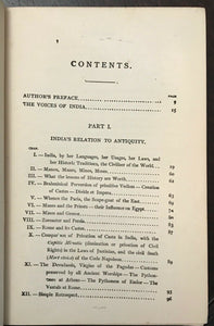 BIBLE IN INDIA - Jacolliot, 1897 - HINDOO HINDU ORIGINS CHRISTIANITY JESUS MOSES