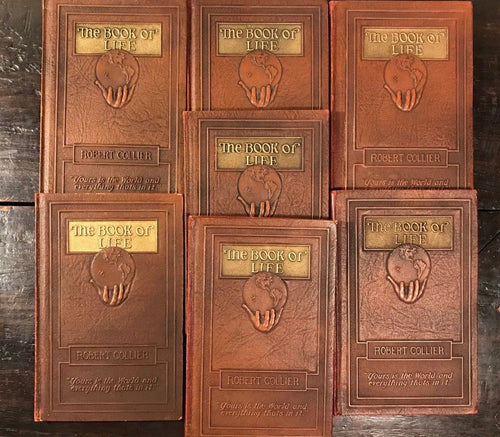 1925 - THE BOOK OF LIFE - COMPLETE SEVEN VOLUMES - Robert Collier, SIGNED 1st Ed