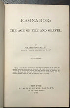 RAGNAROK: AGE OF FIRE AND GRAVEL, Donnelly, 1st 1883 VANISHED CIVILIZATION COMET