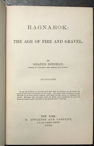 RAGNAROK: AGE OF FIRE AND GRAVEL, Donnelly, 1st 1883 VANISHED CIVILIZATION COMET