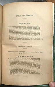 LA SCIENCE SECRETE - Durville, 1st 1923 OCCULT SECRET SOCIETIES in SNAKE BINDING