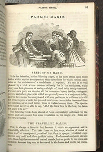 HOW TO AMUSE AN EVENING PARTY - Dick & Fitzgerald, 1st 1869 - GAMES MAGIC TRICKS