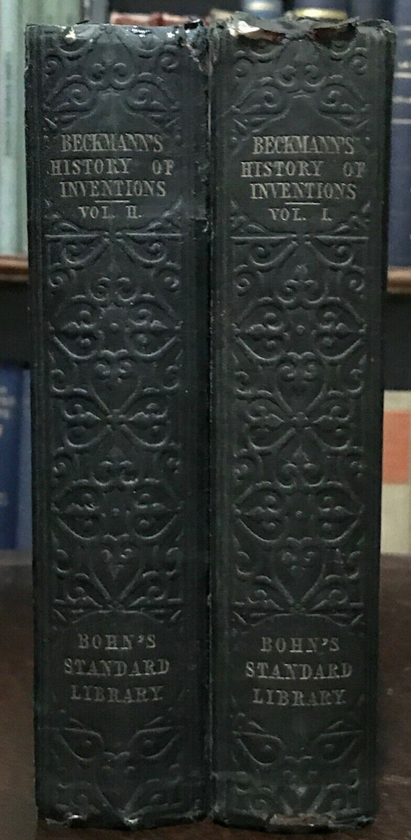 1846 HISTORY OF INVENTIONS, DISCOVERIES & ORIGINS, Beckmann - 2 VOLS T ...