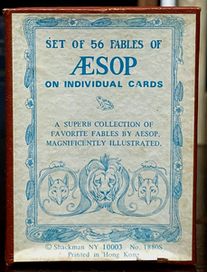 ANTIQUE SET OF AESOP'S FABLES CARDS - Ca 1920s - Complete Illustrated Deck