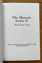MASONIC LETTER "G" - Paul Foster Case, 1981 - QABALISTIC SYMBOLISM FREEMASONRY