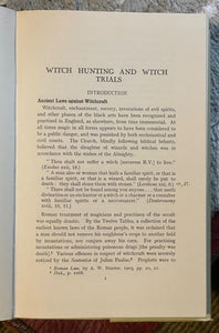 WITCH HUNTING AND WITCH TRIALS - 1971 - TRIALS TORTURE WITCHES WITCHCRAFT