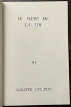 LIVRE DE LA LOI - 1st Ltd Ed, 1975 - ALEISTER CROWLEY - BOOK OF THE LAW, THELEMA