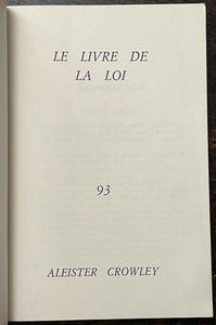 LIVRE DE LA LOI - 1st Ltd Ed, 1975 - ALEISTER CROWLEY - BOOK OF THE LAW, THELEMA