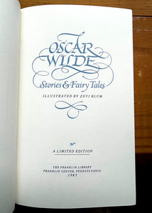 OSCAR WILDE STORIES & FAIRY TALES - Franklin Library Limited Ed, Leather - 1983