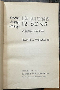 12 SIGNS 12 SONS: ASTROLOGY IN THE BIBLE - 1st 1978 ANCIENT ZODIAC ASTROLOGY