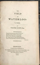 Sir Walter Scott, FIELD OF WATERLOO and HALIDON HILL - 1st 1822 BATTLE POEM