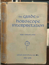 GUIDE TO HOROSCOPE INTERPRETATION - Marc Edmund Jones, 1961 - ZODIAC - SIGNED