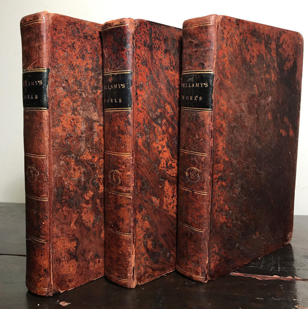 WORKS OF REV. JOSEPH BELLAMY, 1st / 1st 1811-1812, 3 Volumes, Revolutionary War