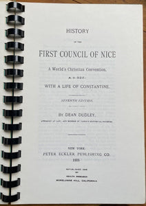 FIRST COUNCIL OF NICE: WORLD'S CHRISTIAN CONVENTION AD 325 - CHURCH CONSTANTINE