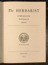 THE HERBARIST: THE HERB SOCIETY OF AMERICA - LOT OF 9, 1942-58 - NATURE, HERBALS