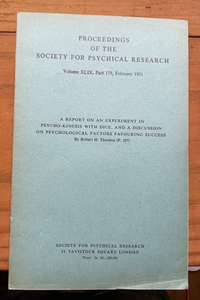 1949-51 SOCIETY FOR PSYCHICAL RESEARCH - OCCULT ESP PRECOGNITION PSYCHOKINESIS