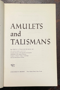 AMULETS AND TALISMANS - Budge, 1961 - MAGICK MAGICKAL SPIRITUAL PROTECTION