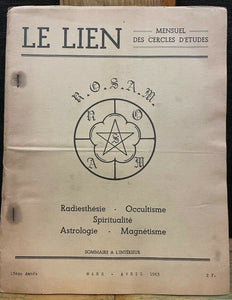 LE LIEN FRENCH OCCULT MAGAZINE - MARCH-APRIL 1963 - PREDICTIONS PRAYER CATHEDRAL