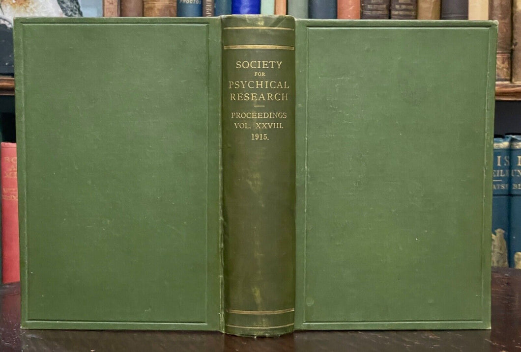 1915 - SOCIETY FOR PSYCHICAL RESEARCH - SPIRIT COMMUNICATION TRANCE PROPHECIES