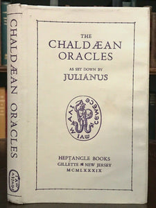 THE CHALDAEAN (CHALDEAN) ORACLES - Heptangle Books, 1989 HERMETIC WISDOM OCCULT