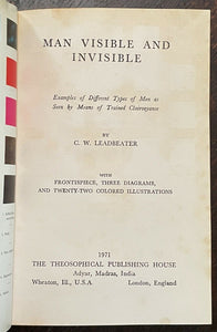 MAN VISIBLE AND INVISIBLE - Leadbeater, 1971 - PSYCHIC AURA COLOR IDENTIFICATION