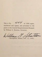 TEN LINCOLN LETTERS - Ltd Ed 444/1500 - SIGNED by ILLINOIS GOVERNOR W. STRATTON