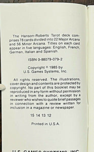 MARY HANSON-ROBERTS TAROT CARD DECK - 1st 1985 - STUART R. KAPLAN - DIVINATION