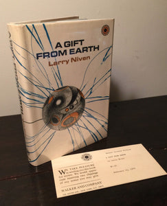 GIFT FROM EARTH, Larry Niven 1st/1st 1968 HC/DJ — SIGNED REVIEW COPY Rare SCI FI