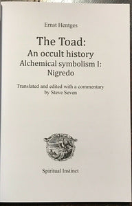 THE TOAD: AN OCCULT HISTORY - 1st Ed, 2016 NUMBERED & SIGNED - MAGICK WITCHCRAFT