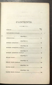 TRADITIONS OF FREEMASONRY - Pierson, 1866 MASONIC RITUALS ANCIENT MYSTERIES