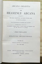 HEAVENLY ARCANA - 1895, Swedenborg - GENESIS EXODUS BIBLE ANGELS SPIRITS HEAVEN