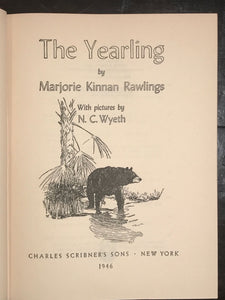 THE YEARLING by Marjorie Rawlings, Illustrated by N.C. Wyeth, 1946