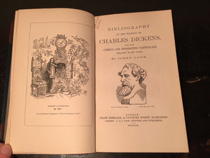 BIBLIOGRAPHY OF THE WRITINGS OF CHARLES DICKENS James Cook 1st/1st 1879 HC, RARE