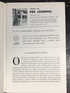 MANLY P. HALL, PHILOSOPHICAL RESEARCH SOCIETY JOURNAL - 3 (of 4) Issues, 1975