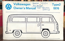 1976 - VW VOLKSWAGEN TYPE 2 OWNER'S MANUAL - Station Wagon, Kombi, Campmobile