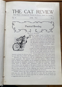 THE CAT REVIEW - 1st, June-Sept 1912 KITTY FELINE JOURNAL, BREEDING, HEALTH, ADS