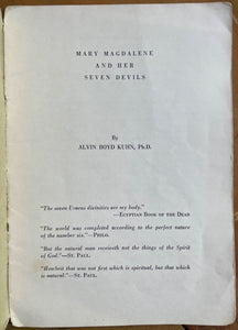 MARY MAGDALENE & HER SEVEN DEVILS - Kuhn, 1st 1948 - THEOSOPHY BIBLE SYMBOLISM